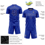 Custom Royal Royal-White Sublimation Soccer Uniform Jersey