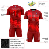 Custom Red Crimson-White Sublimation Soccer Uniform Jersey
