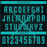 Custom Black Teal Sublimation Soccer Uniform Jersey