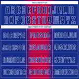 Custom Red Royal-White Sublimation Soccer Uniform Jersey