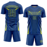 Custom US Navy Blue Gold Sublimation Soccer Uniform Jersey