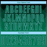 Custom Black Kelly Green-Light Blue Sublimation Soccer Uniform Jersey