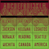 Custom Neon Green Crimson Sublimation Soccer Uniform Jersey