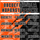 Custom Graffiti Pattern Black-Orange Scratch Sublimation Soccer Uniform Jersey