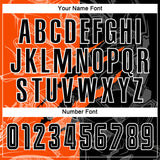 Custom Graffiti Pattern Black-Orange Scratch Sublimation Soccer Uniform Jersey