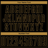 Custom Black Old Gold Sublimation Soccer Uniform Jersey