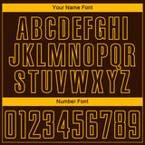 Custom Brown Gold Sublimation Soccer Uniform Jersey