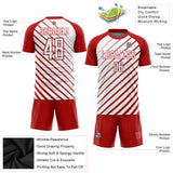 Custom Red White Sublimation Soccer Uniform Jersey
