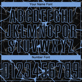 Custom Black Light Blue Sublimation Soccer Uniform Jersey