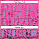 Custom Pink Black-Light Blue Sublimation Soccer Uniform Jersey