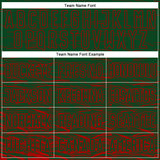 Custom Green Red Sublimation Soccer Uniform Jersey