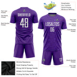 Custom Purple White Sublimation Soccer Uniform Jersey