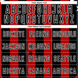 Custom Red Black-White Stars And Stripes Sublimation Soccer Uniform Jersey