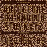 Custom Brown Brown-Old Gold 3D Pattern Leopard Two-Button Unisex Softball Jersey