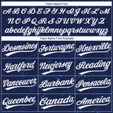 Custom Navy White 3D Pattern Two-Button Unisex Softball Jersey