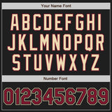 Custom Black Crimson-City Cream Two-Button Unisex Softball Jersey