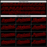 Custom Black Steel Gray Splash Ink Red Authentic Baseball Jersey