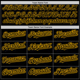 Custom Black Crimson Splash Ink Gold Authentic Baseball Jersey