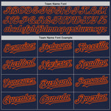Custom Navy Steel Gray Splash Ink Orange Authentic Baseball Jersey