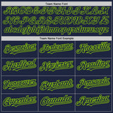 Custom Navy Steel Gray Splash Ink Neon Green Authentic Baseball Jersey