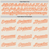 Custom Black Cream-Orange Authentic Split Fashion Baseball Jersey