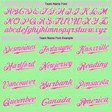 Custom Pea Green Pink-White Authentic Split Fashion Baseball Jersey