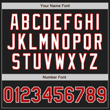 Custom Black Red-Gray Authentic Split Fashion Baseball Jersey