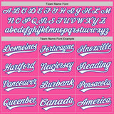 Custom Pink Royal-Light Blue Authentic Split Fashion Baseball Jersey