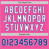 Custom Pink Royal-Light Blue Authentic Split Fashion Baseball Jersey