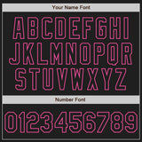 Custom Black Black White-Pink Authentic Split Fashion Baseball Jersey