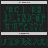 Custom Black Black White-Kelly Green Authentic Split Fashion Baseball Jersey