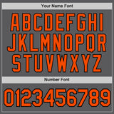 Custom Steel Gray Orange-Black Authentic Baseball Jersey