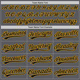 Custom Steel Gray Black-Gold Authentic Baseball Jersey