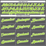 Custom Steel Gray Neon Green-White Performance T-Shirt