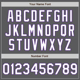 Custom Steel Gray White-Purple Authentic Baseball Jersey