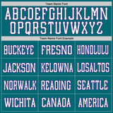 Custom Teal White-Purple Mesh Authentic Football Jersey