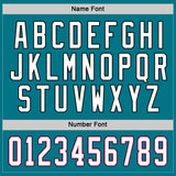 Custom Teal White-Black Hockey Jersey