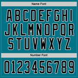 Custom Teal Black-White Hockey Jersey