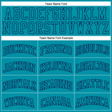 Custom Teal Teal-Navy Authentic Throwback Basketball Jersey
