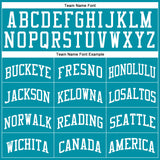 Custom Teal White Authentic Throwback Basketball Jersey