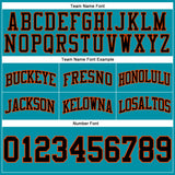 Custom Teal Black-Orange Authentic Throwback Basketball Shorts