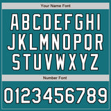 Custom Teal White-Black Authentic Baseball Jersey