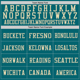 Custom Teal Vintage USA Flag-City Cream Mesh Authentic Football Jersey