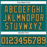 Custom Teal Old Gold-Black Authentic Baseball Jersey