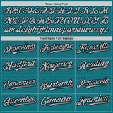 Custom Teal Gray-Black Authentic Baseball Jersey