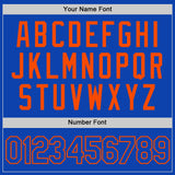 Custom Thunder Blue Orange Authentic Baseball Jersey