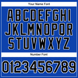 Custom Thunder Blue Black-White Performance T-Shirt