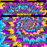 Custom Tie Dye Black-White 3D Authentic Baseball Jersey