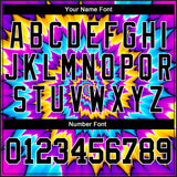 Custom Tie Dye Black-White 3D Authentic Baseball Jersey