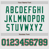 Custom White Kelly Green-Red Authentic Two Tone Baseball Jersey